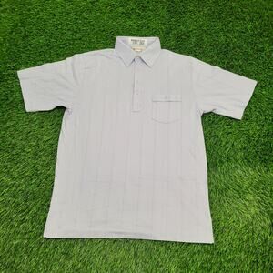 Vintage 80s London Fog Polo Shirt Mens M Preppy Golf Knit Shirt